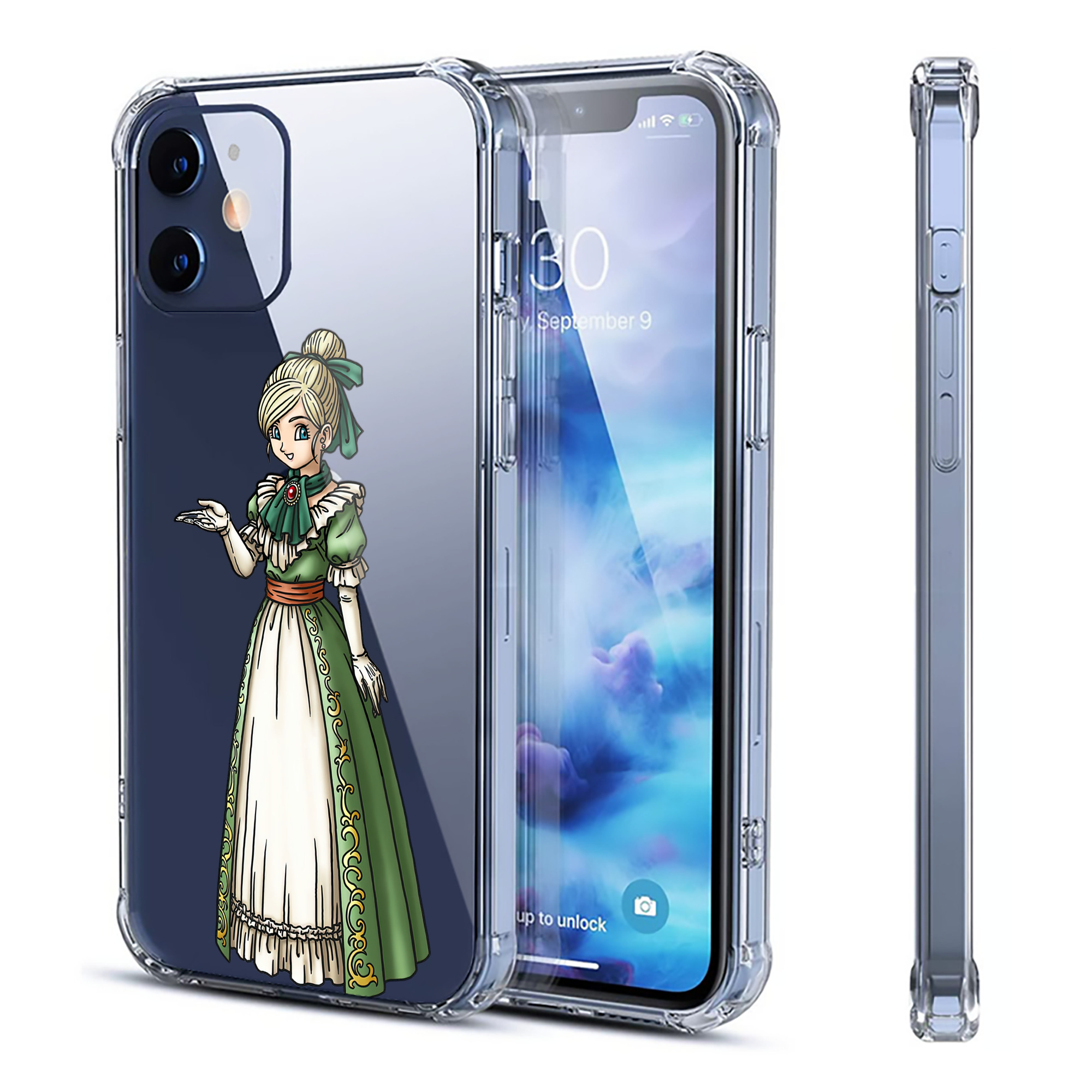 （画像用） ドラゴンクエスト Doragon Kuesuto Dragon Quest 【iPhone 12シリーズ対応】透明スマホケース（クリアソフトケース）